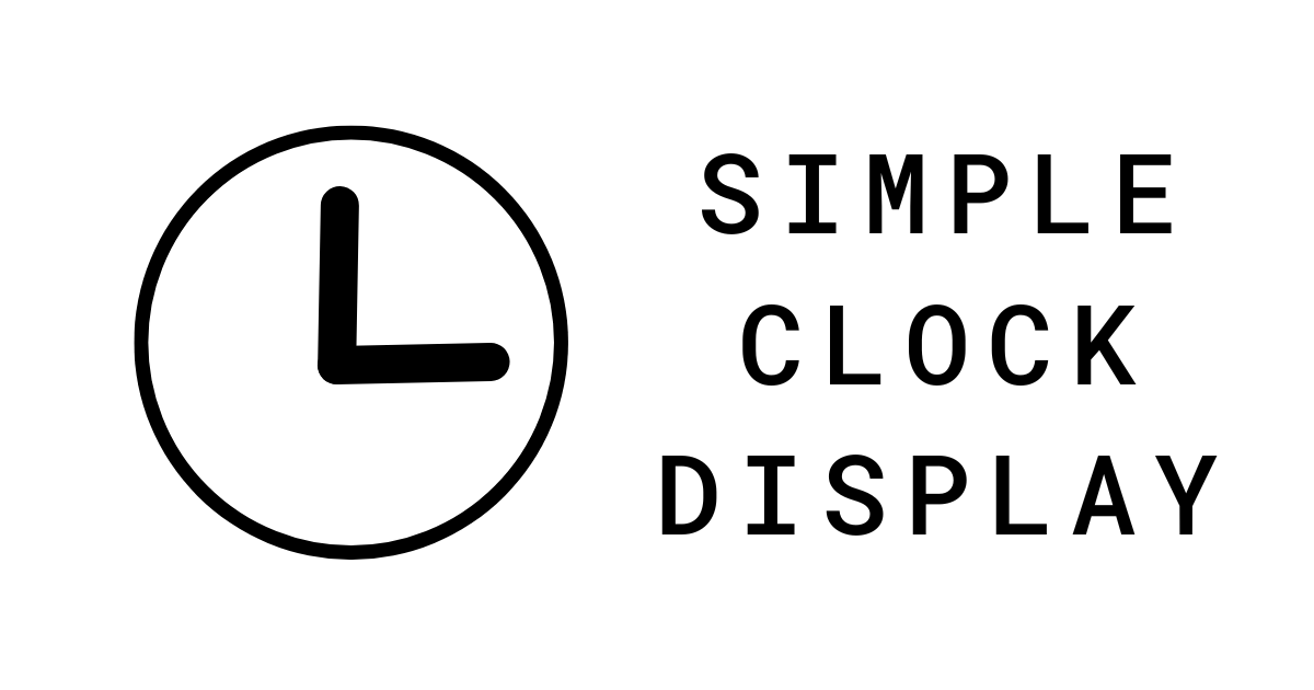 Simple Clock Display Desktop
